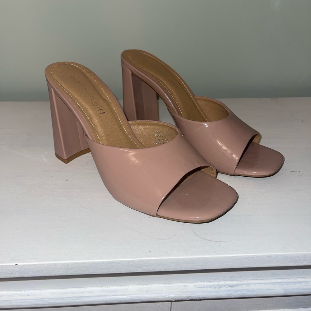 MADEEN GIRL genius fawn patent leather heels